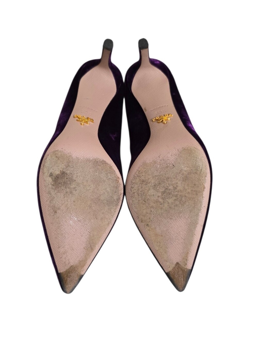 Prada Velvet Heels in Royal Purple Size 9.5 - Picture 9 of 9